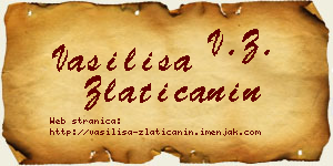 Vasilisa Zlatičanin vizit kartica